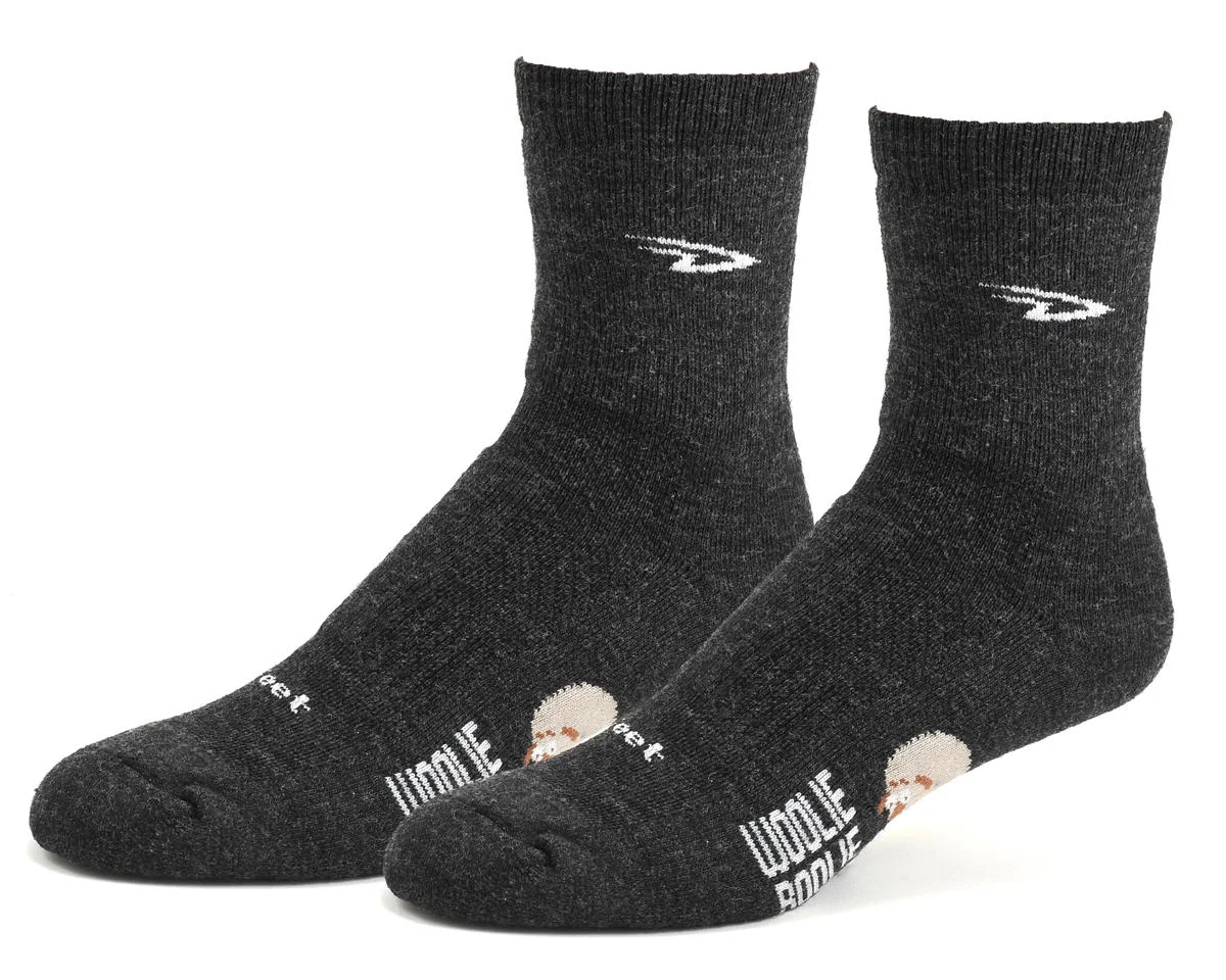 DeFeet Woolie Boolie 4" D-Logo Sock (Charcoal) (M)
